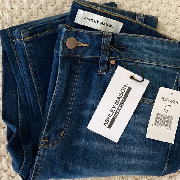 🎊HP🎊SOFT Curvy Ankle Katalina High Rise Indigo Blue Skinny Jean Ashley Mason - Picture 6 of 8